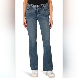 KUT from The Kloth Womens Stella High-Rise Fab Ab Flare W/Raw Hem Sz.8